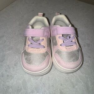 Carter’s Toddler Girl Sneakers Pink & Silver – Size 3